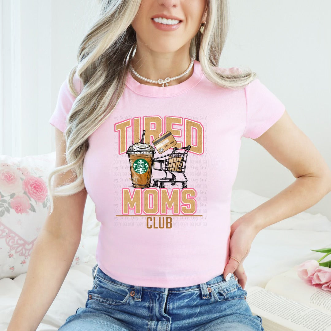 Tired moms club t shirt, Doing mom stuff t shirt, shopping and coffee t shirt