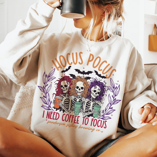 Hocus pocus I need coffee to focus t shirt, Hocus pocus need coffee to focus t shirt, sweater