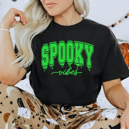 Spooky t shirt, spooky sweater, neon green spooky t shirt, neon green spooky sweater