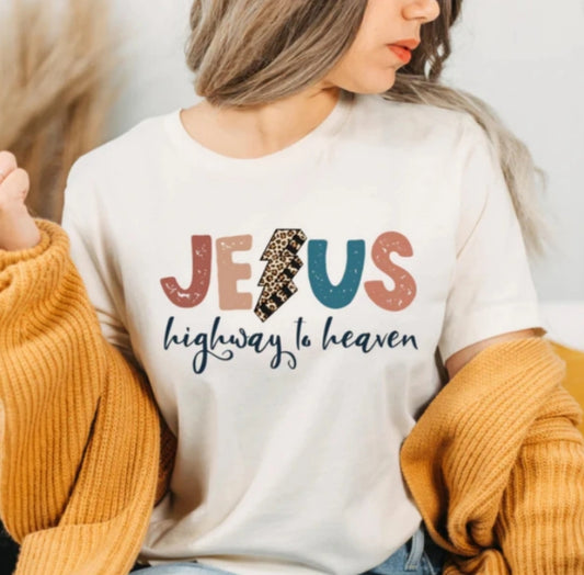 Jesus is the highway to heaven t shirt, Jesus faith t shirt, faith t shirt, faith sweater