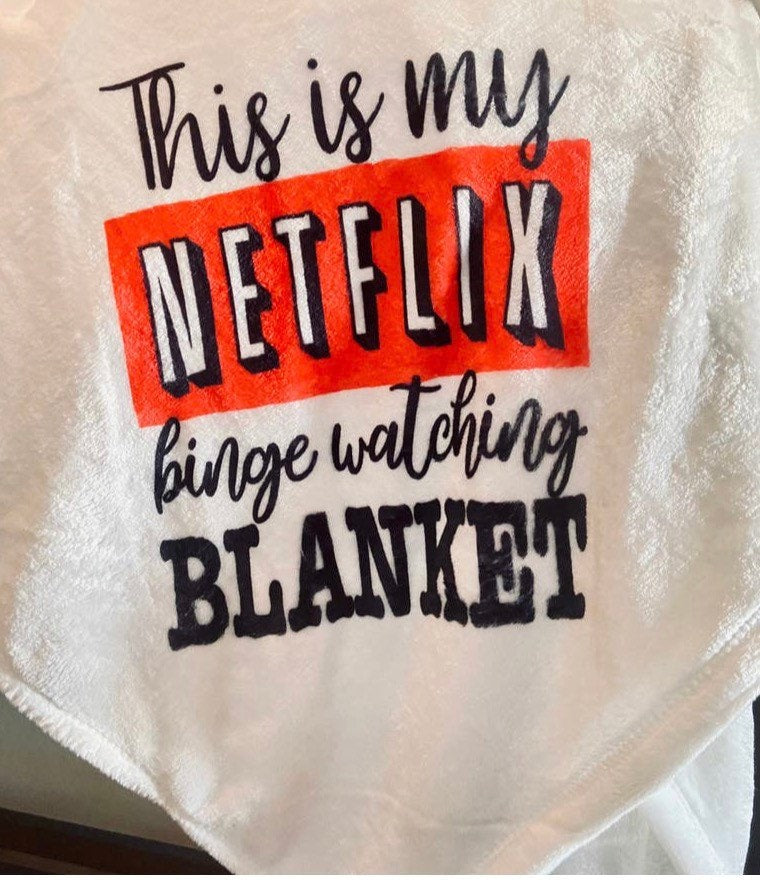 Netflix binge watching blanket