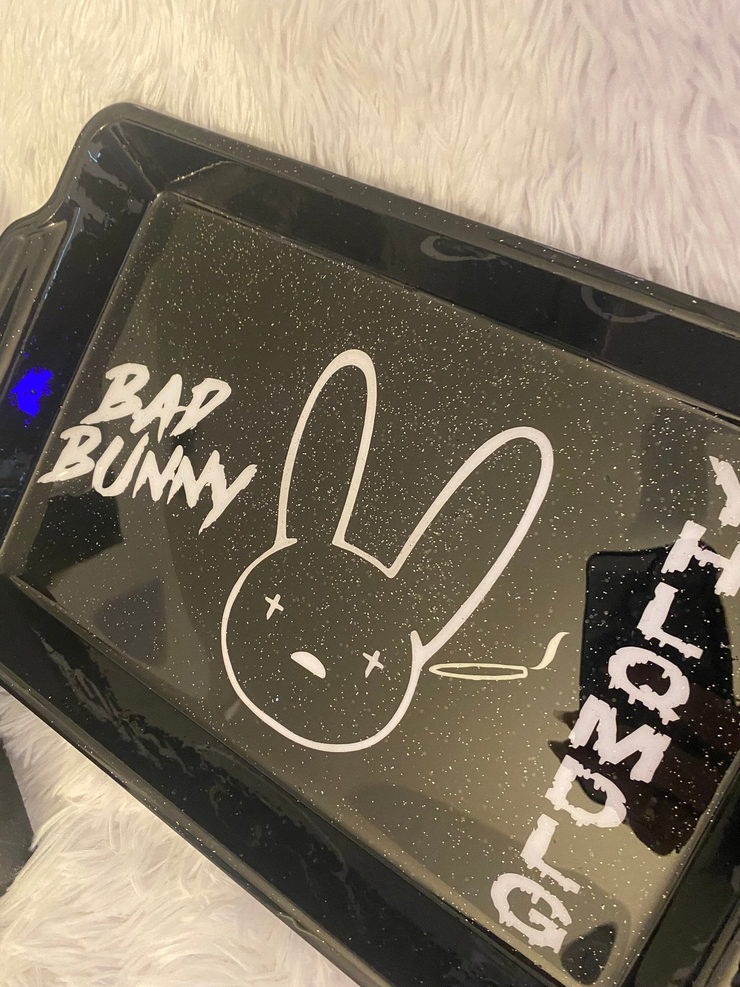 Bad bunny rolling tray set 4 pc