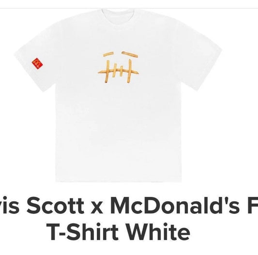 TraviIII Scott x Mc ronald’s Fry T-Shirt White