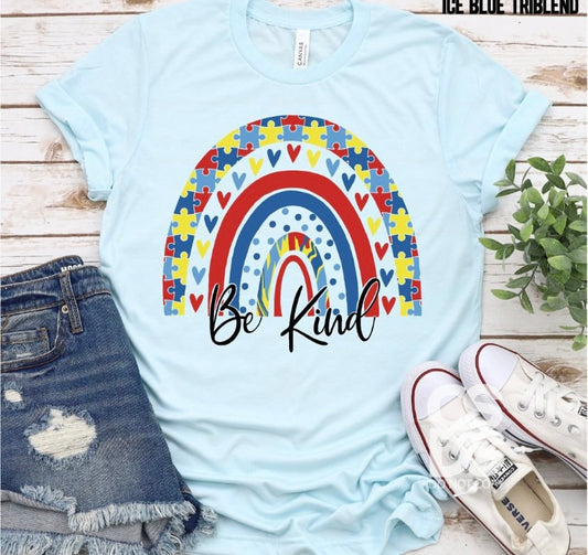 Be kind autism awareness t shirt