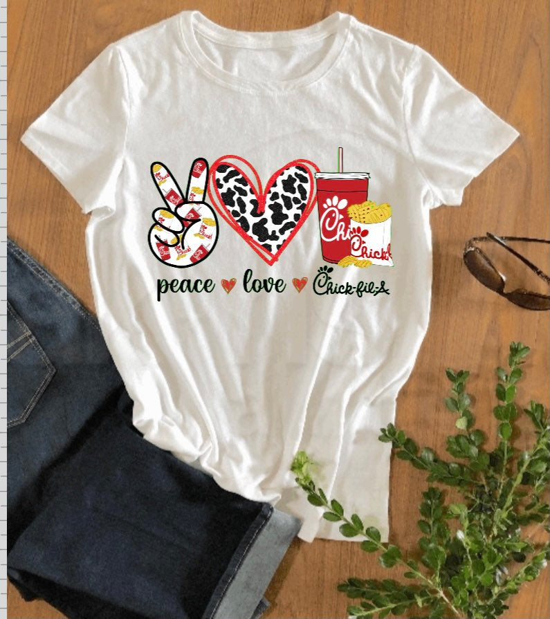 Peace love and chick-fil-a t shirt